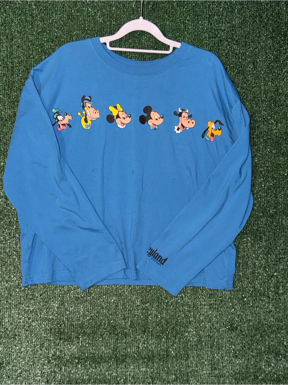 Blue Disneyland Resort Character Long Sleeve Tee XL